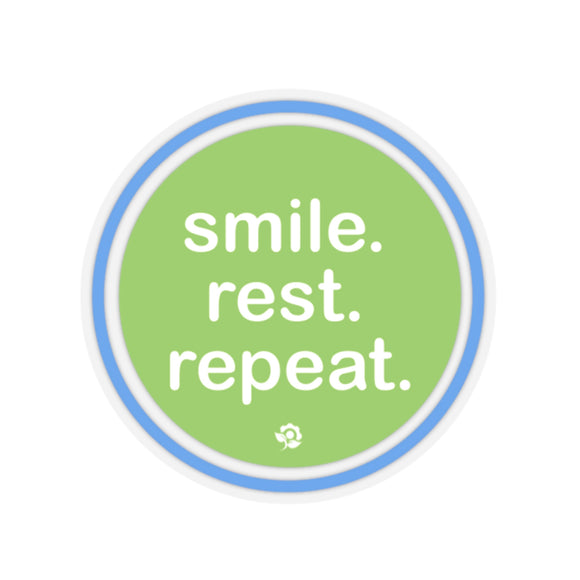 2x2 Smile Rest Repeat Sticker