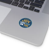 Navy Joy Looks Good On You — Round Vinyl Sticker
