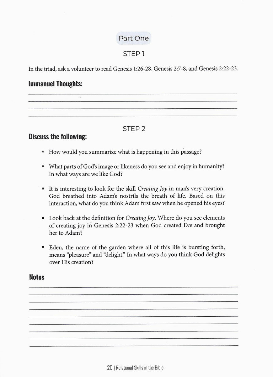 Relational Skills in the Bible Life Model Works